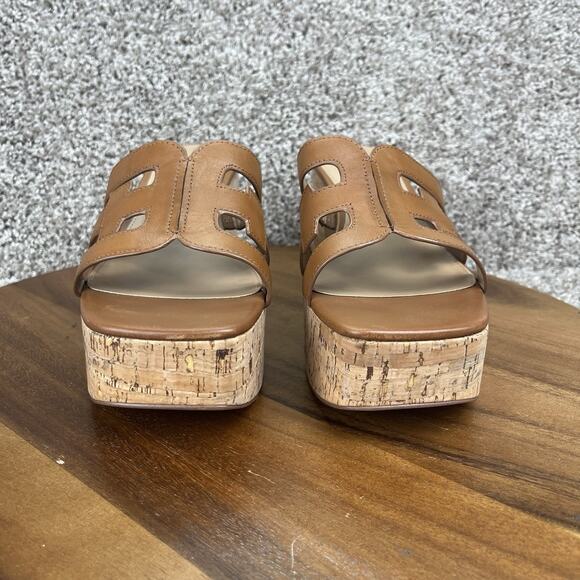 Sam Edelman Dev Square Toe Women's 10.5M Embellished Logo Strap Platform Saddle - Picture 3 of 10